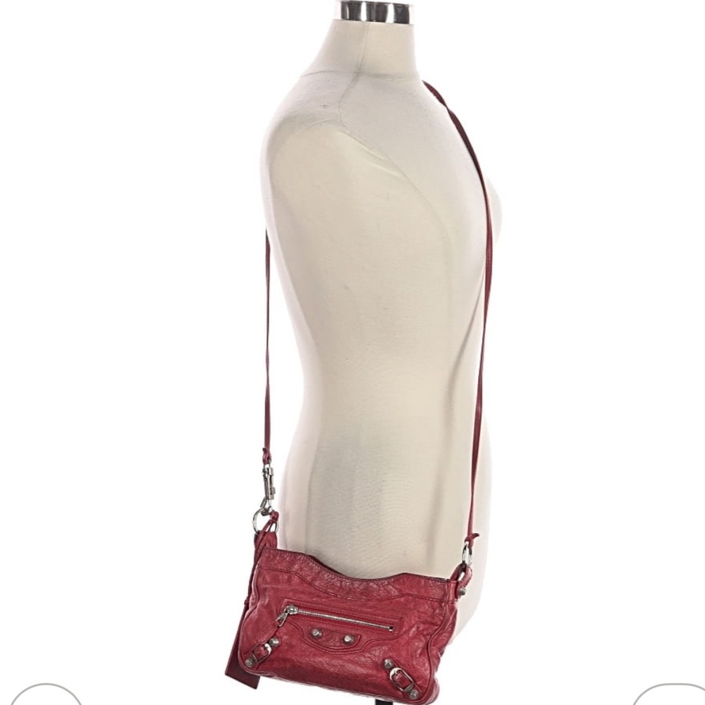 Balenciaga Red Leather Shoulder Bag - Picture 2 of 10